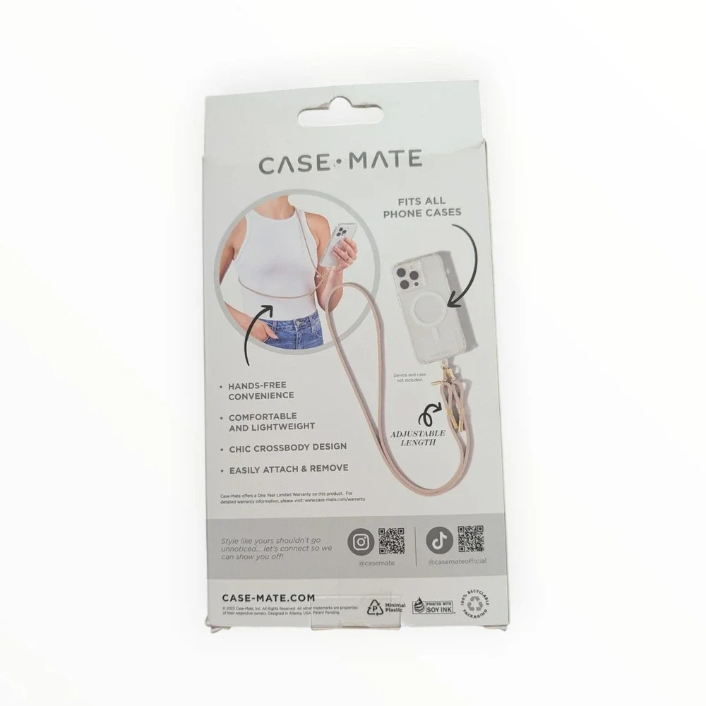 R7-O‎ Case-Mate - Crossbody for Any Cell Phone - Adjustable Taupe Rope